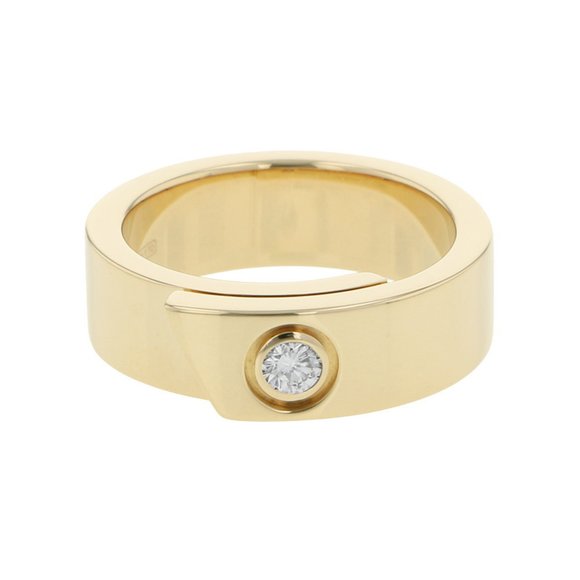CARTIER 18k Gold Diamond Ring - Picture 1 of 8
